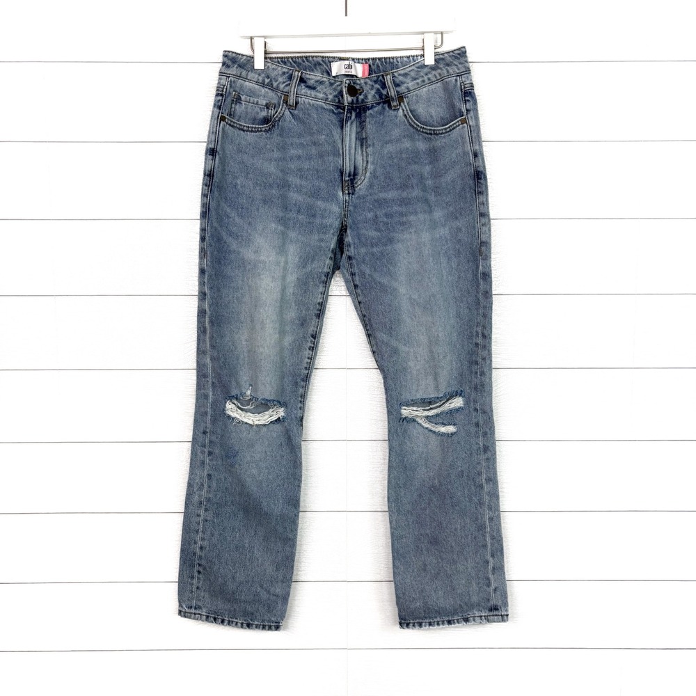 Cabi 6071 Boyfriend Jean BF Denim Cotton Light Distressed 6